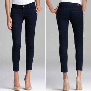 PAIGE Verdugo Polka Dot Skinny Ankle Jeans